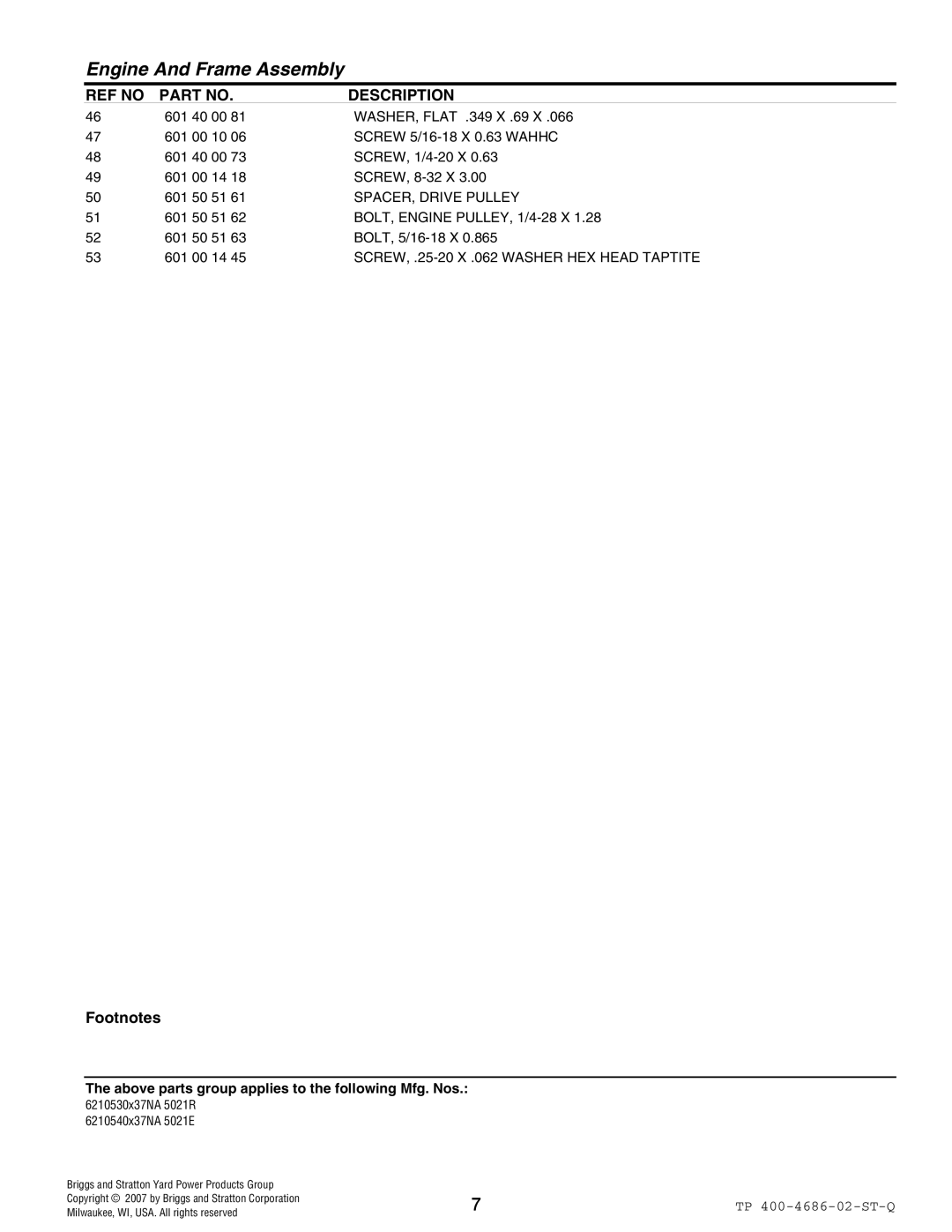 Husqvarna 5021 R, 5021 E manual SPACER, Drive Pulley 