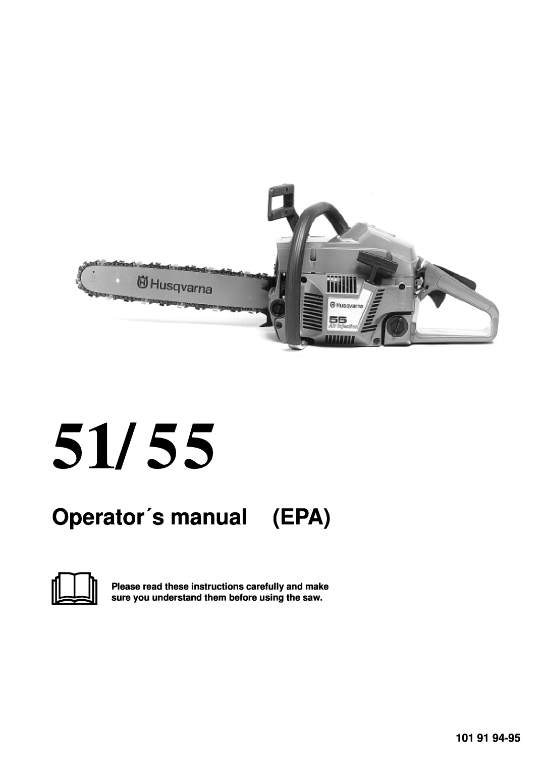 Husqvarna manual 51/55, Operator´s manual EPA, 101 91 