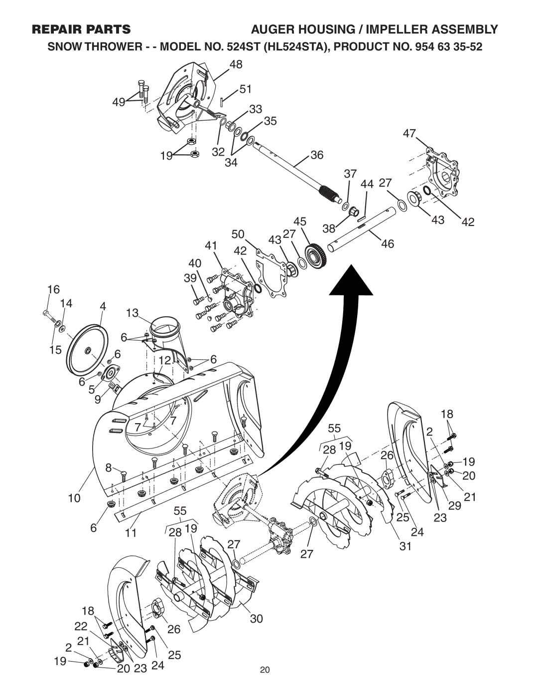 Husqvarna 524ST owner manual Repair Parts 