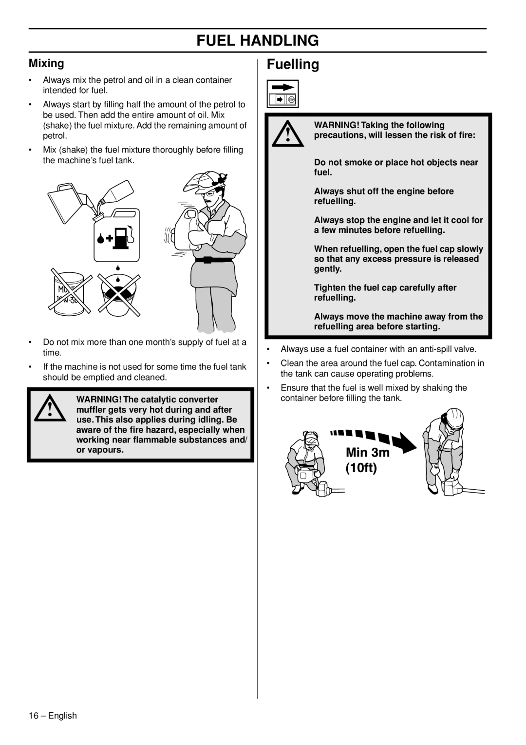 Husqvarna 53 5RJ manual Fuelling, Mixing 