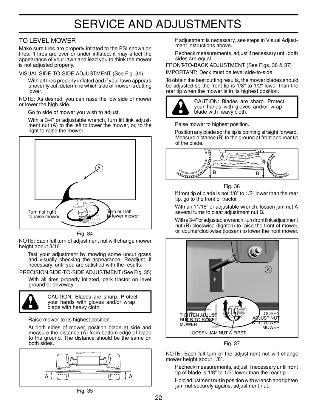 Husqvarna 532 44 02-80, 07002 owner manual To Level Mower 