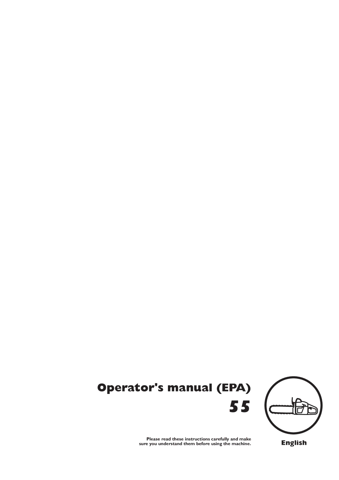 Husqvarna 55 manual Operators manual EPA 