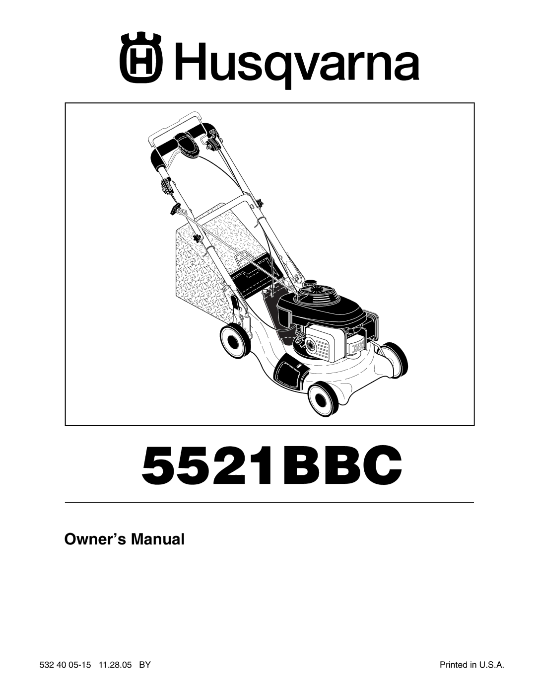 Husqvarna 5521BBC owner manual 