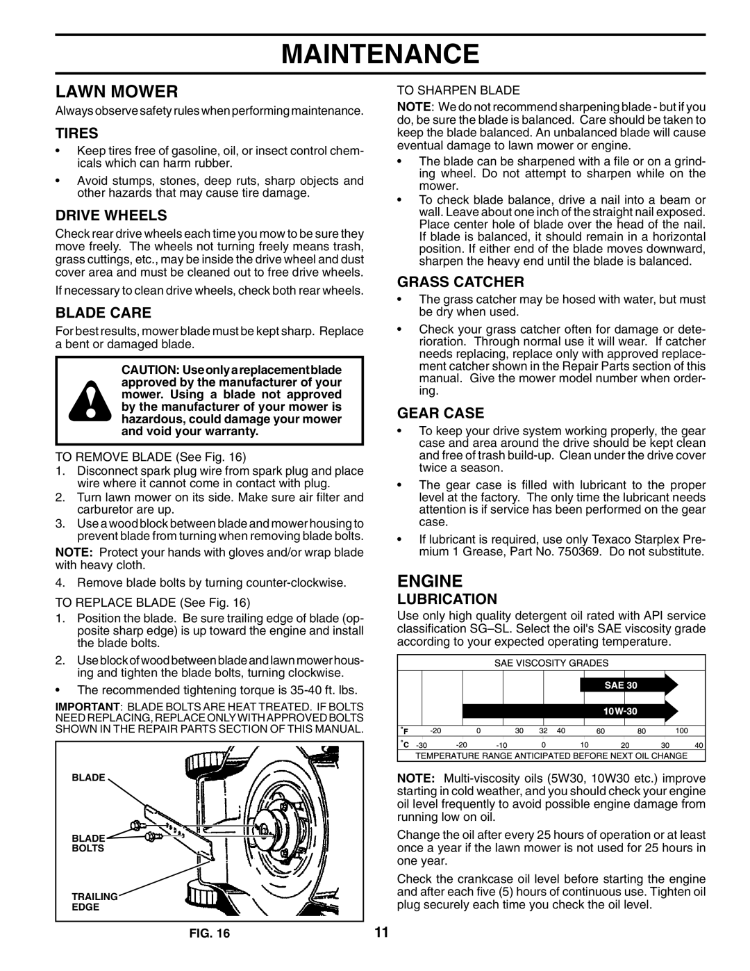 Husqvarna 5521BBC owner manual Lawn Mower, Engine 