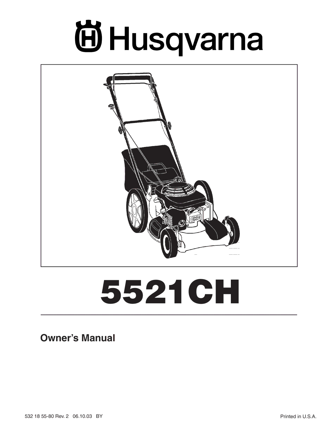 Husqvarna 5521CH owner manual 