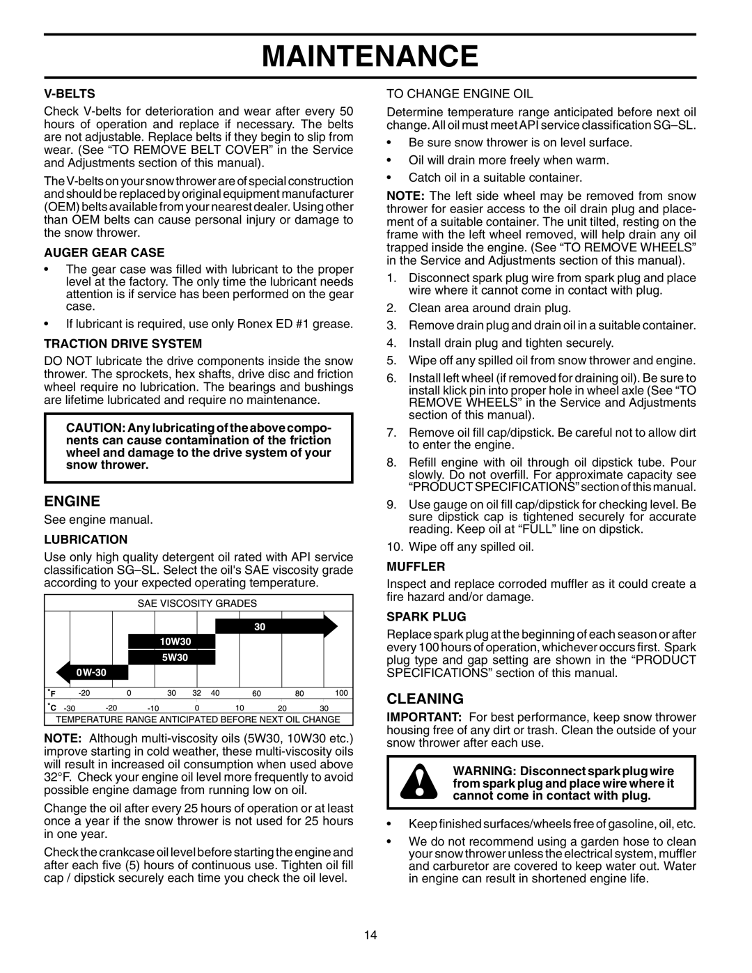 Husqvarna 5524SE owner manual Engine, Cleaning 