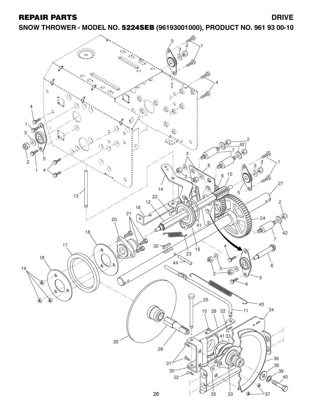 Husqvarna 5524SEB owner manual Drive 