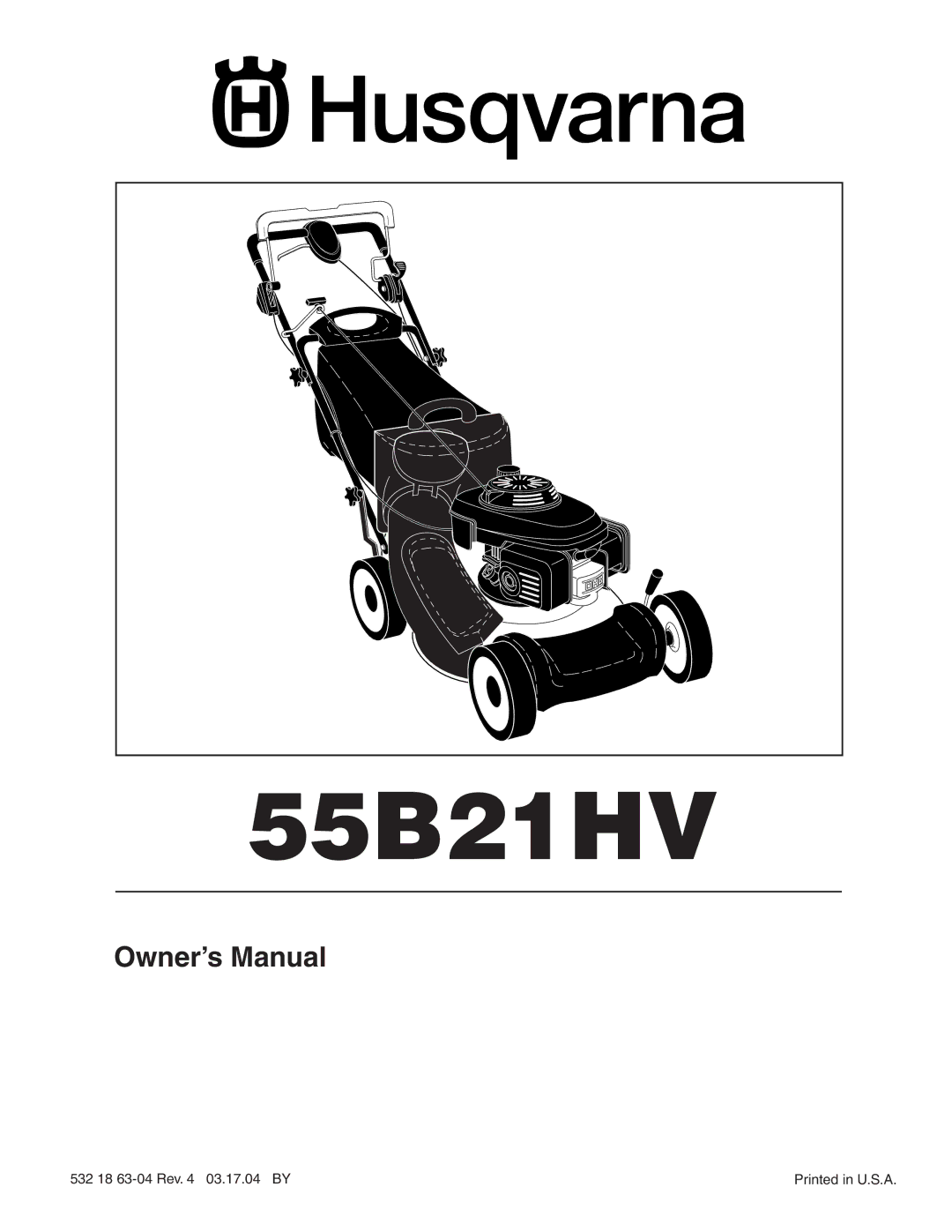 Husqvarna 55B21HV owner manual 