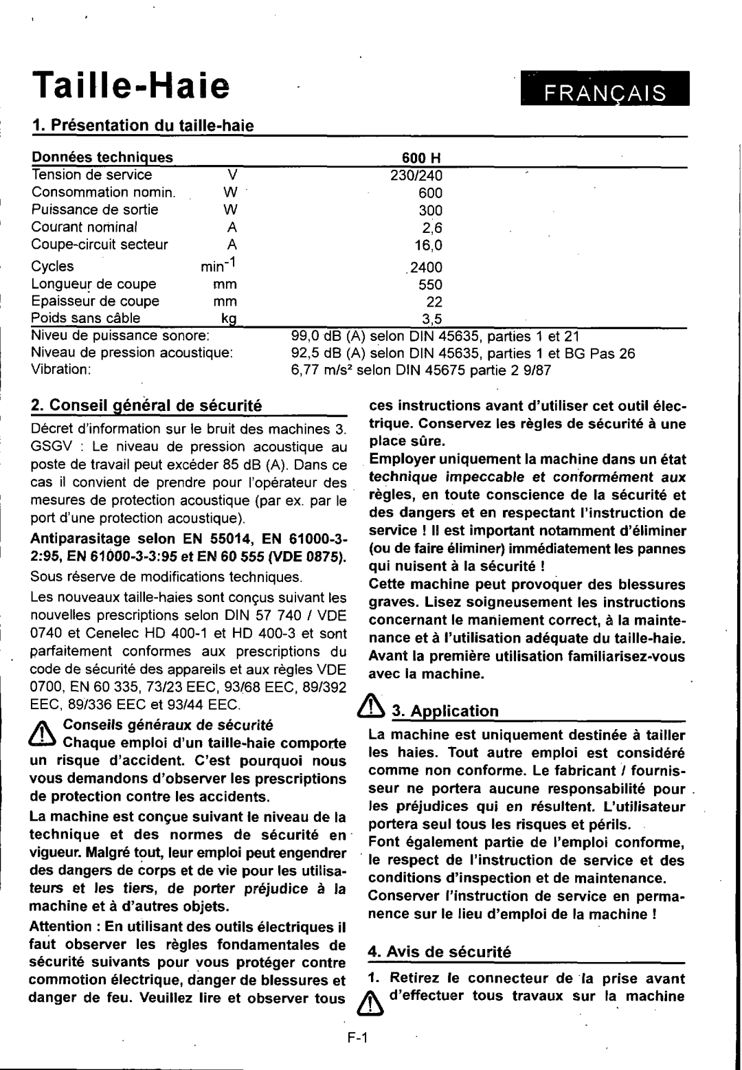 Husqvarna 600H manual 