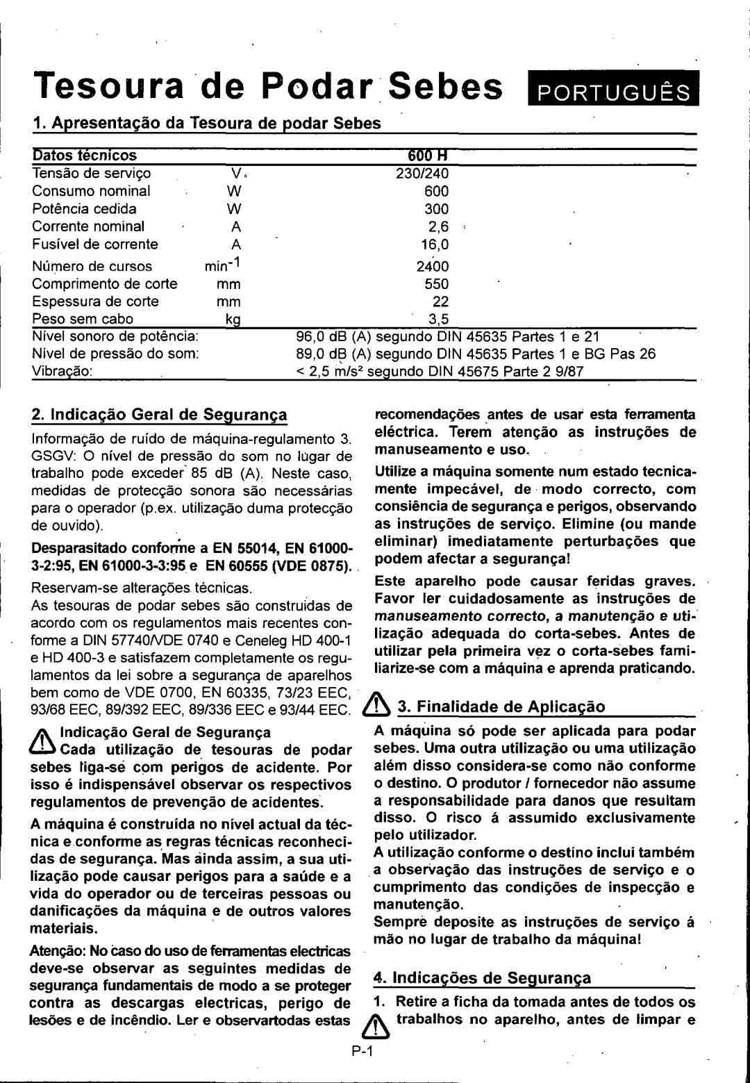 Husqvarna 600H manual 