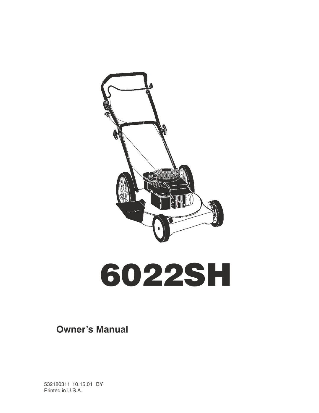 Husqvarna 6022SH owner manual 