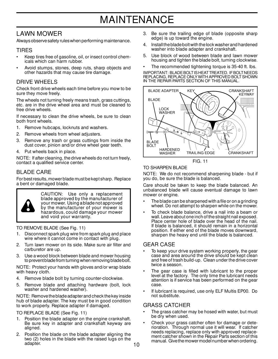 Husqvarna 96143004400, 62522FE, 532424695 owner manual Lawn Mower 