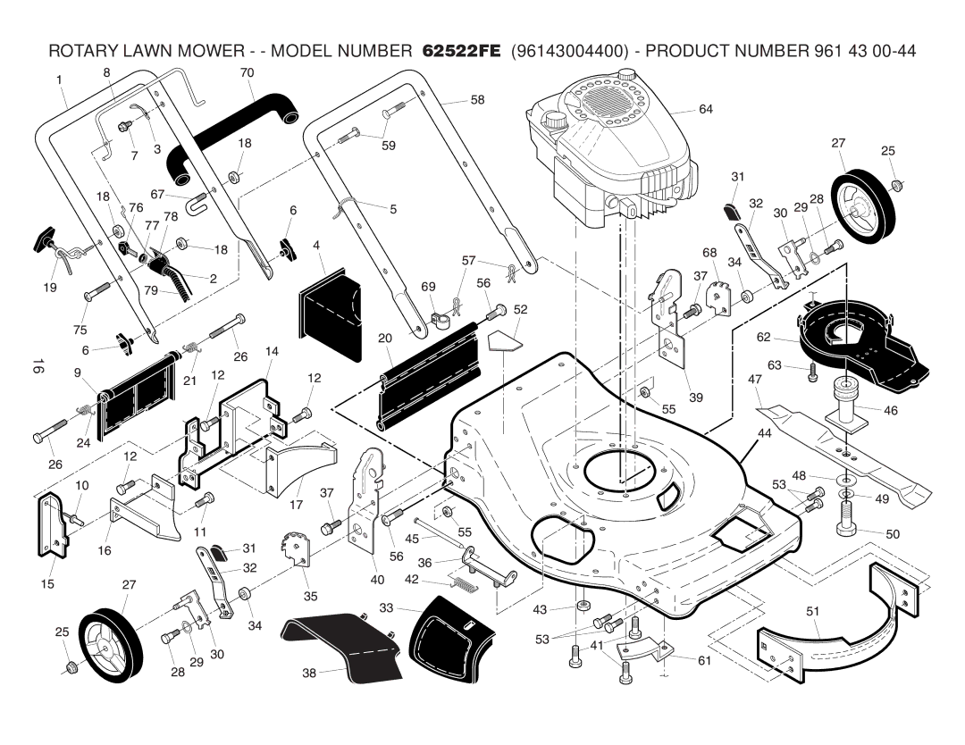 Husqvarna 96143004400, 62522FE, 532424695 owner manual 