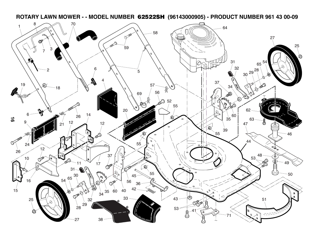 Husqvarna 62522SH owner manual 