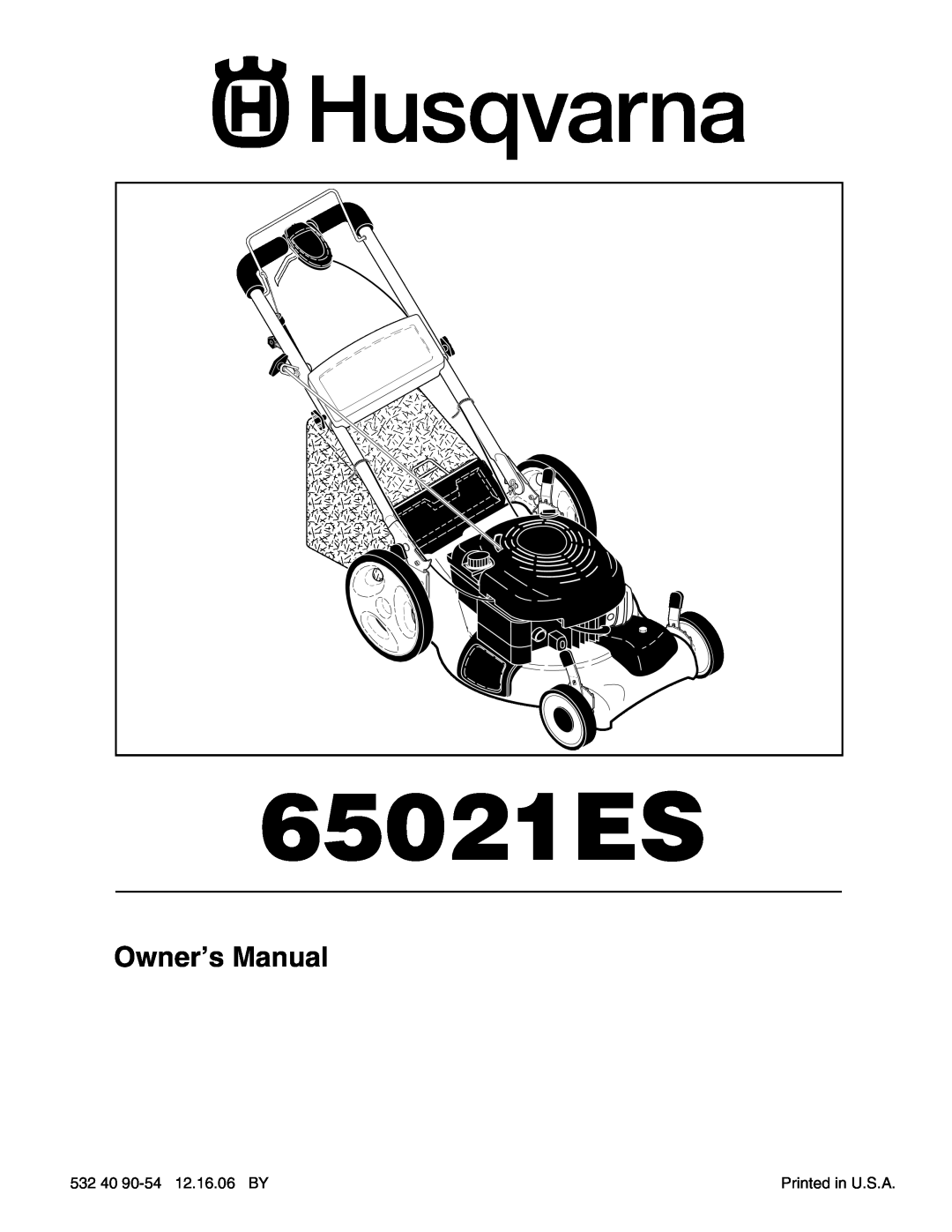 Husqvarna 65021ES owner manual 