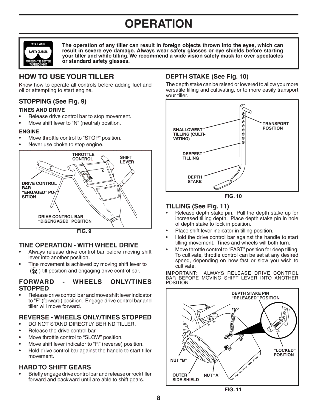 Husqvarna 650CRT owner manual HOW to USE Your Tiller, Tine Operation with Wheel Drive, Forward Wheels ONLY/TINES Stopped 