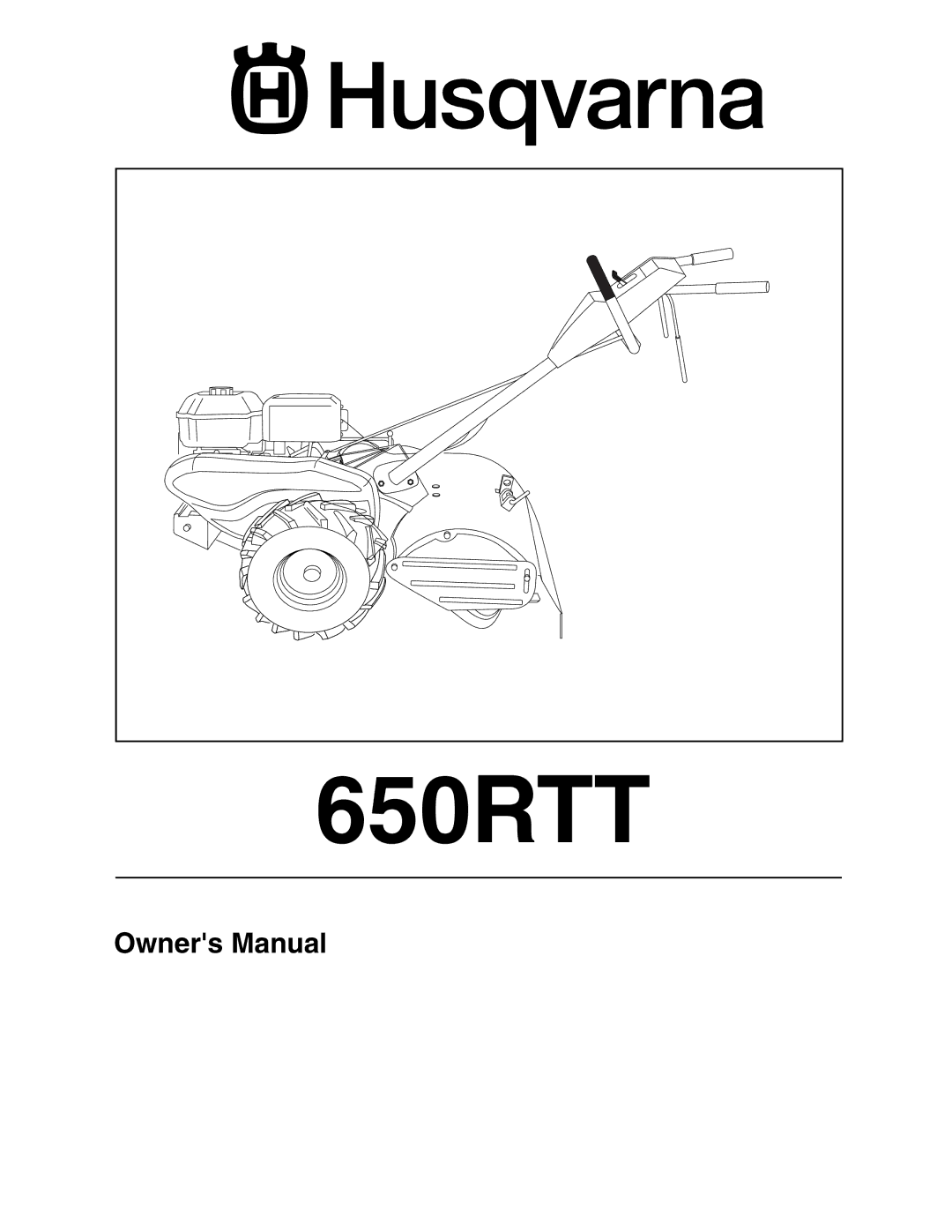 Husqvarna 650RTT owner manual 