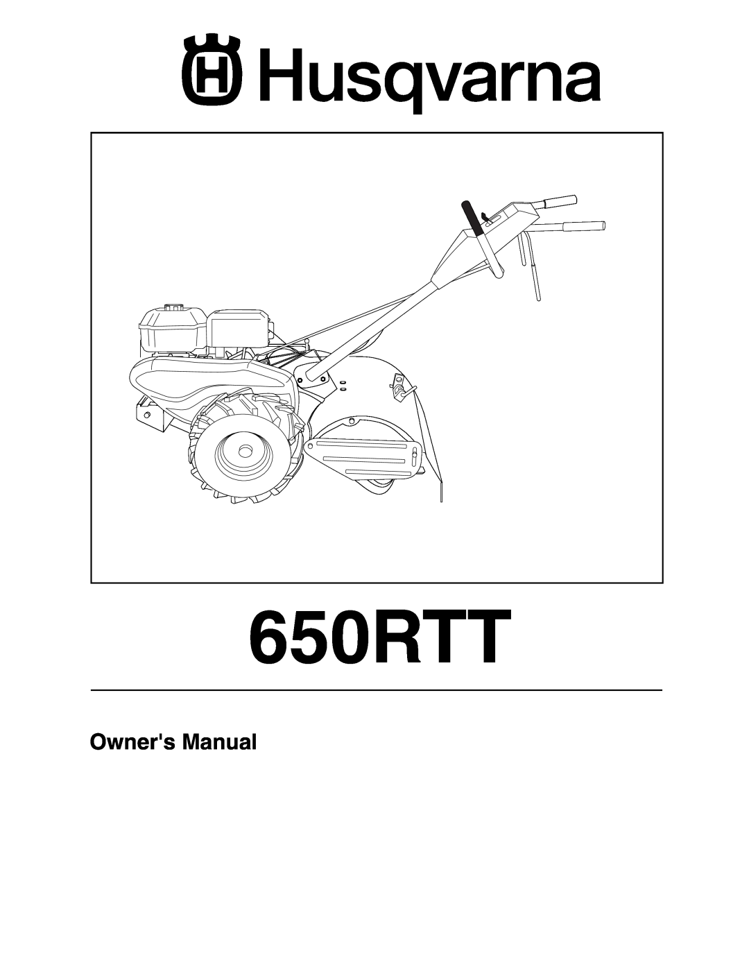 Husqvarna 650RTT owner manual 
