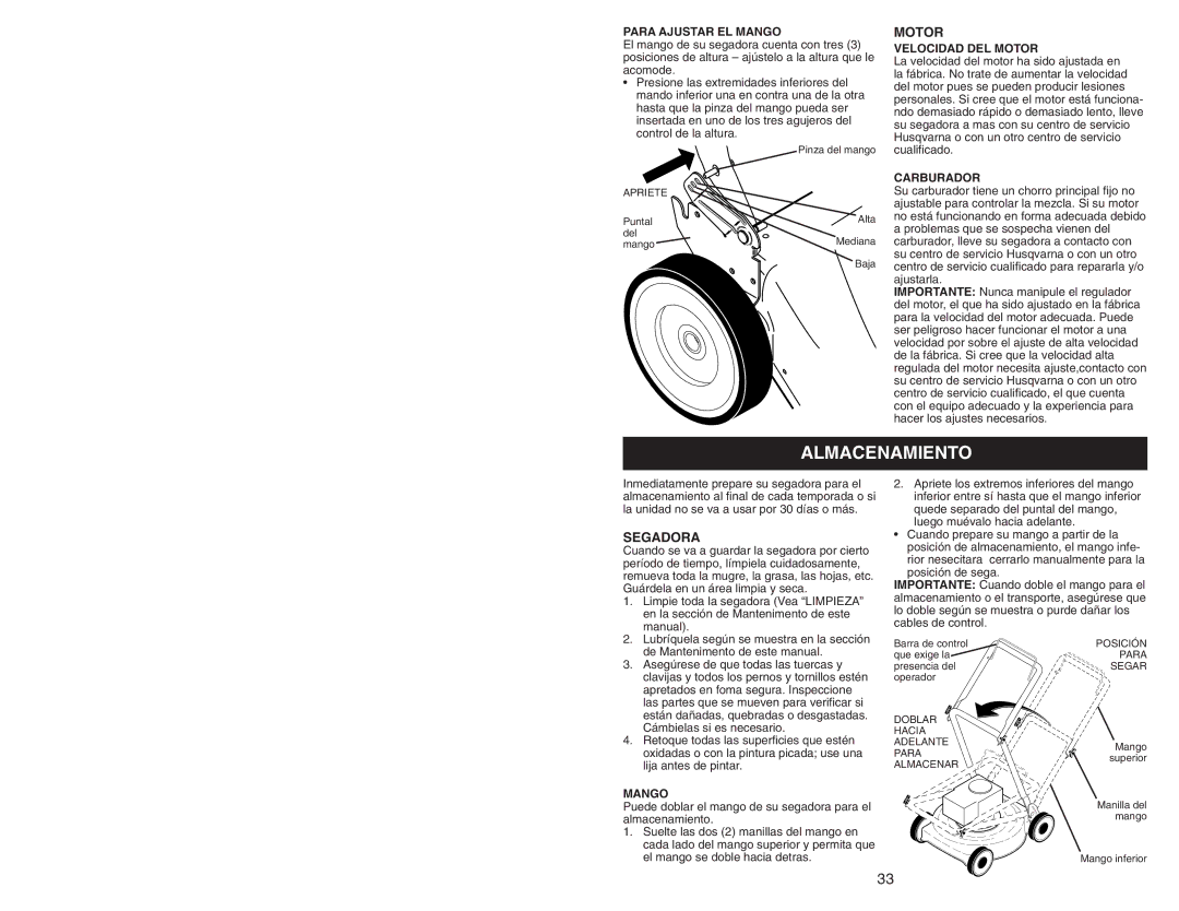 Husqvarna 6521RS owner manual HOW to USE Your Lawn Mower 