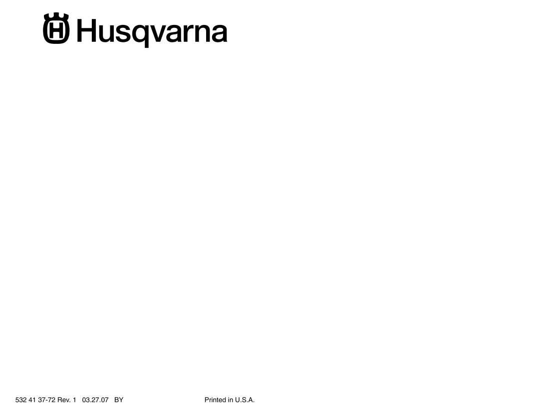Husqvarna 6521RS owner manual 532 41 37-72Rev. 1 03.27.07 BY 