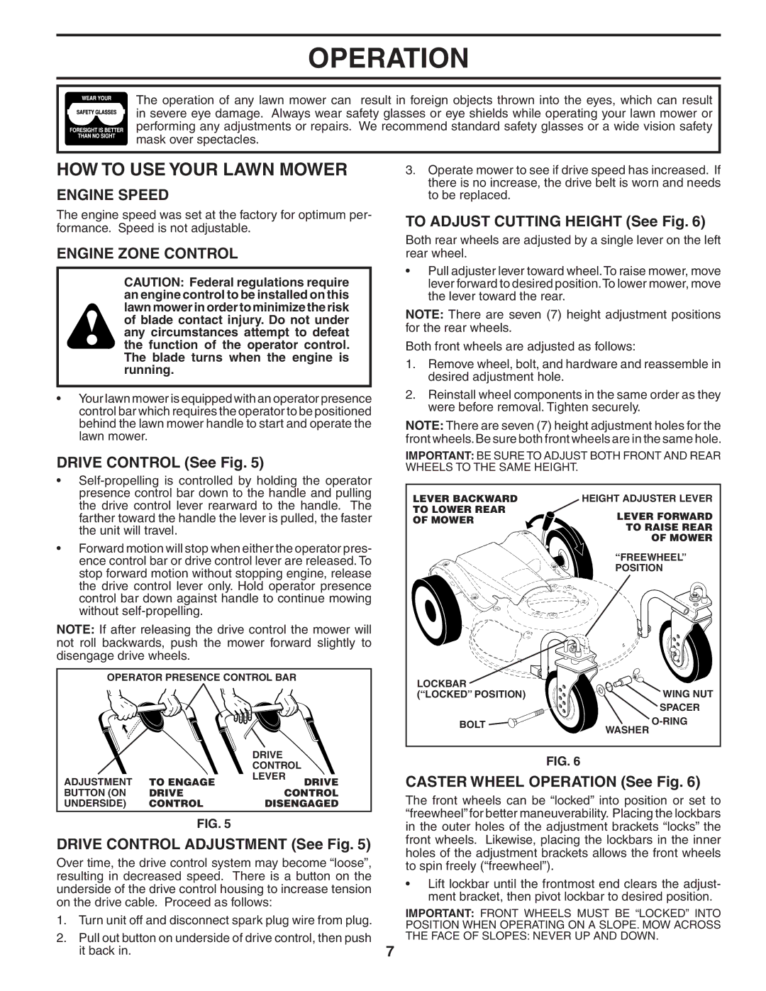 Husqvarna 65RSW21HV owner manual HOW to USE Your Lawn Mower, Engine Speed, Engine Zone Control 