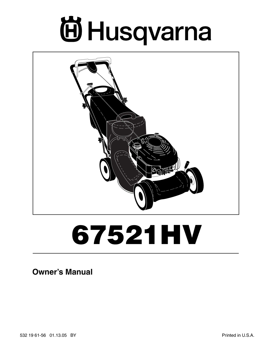 Husqvarna 67521 HV owner manual 67521HV 