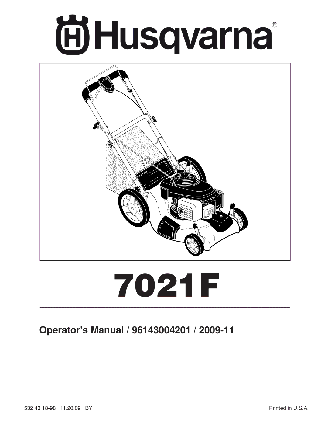 Husqvarna 7021F manual 