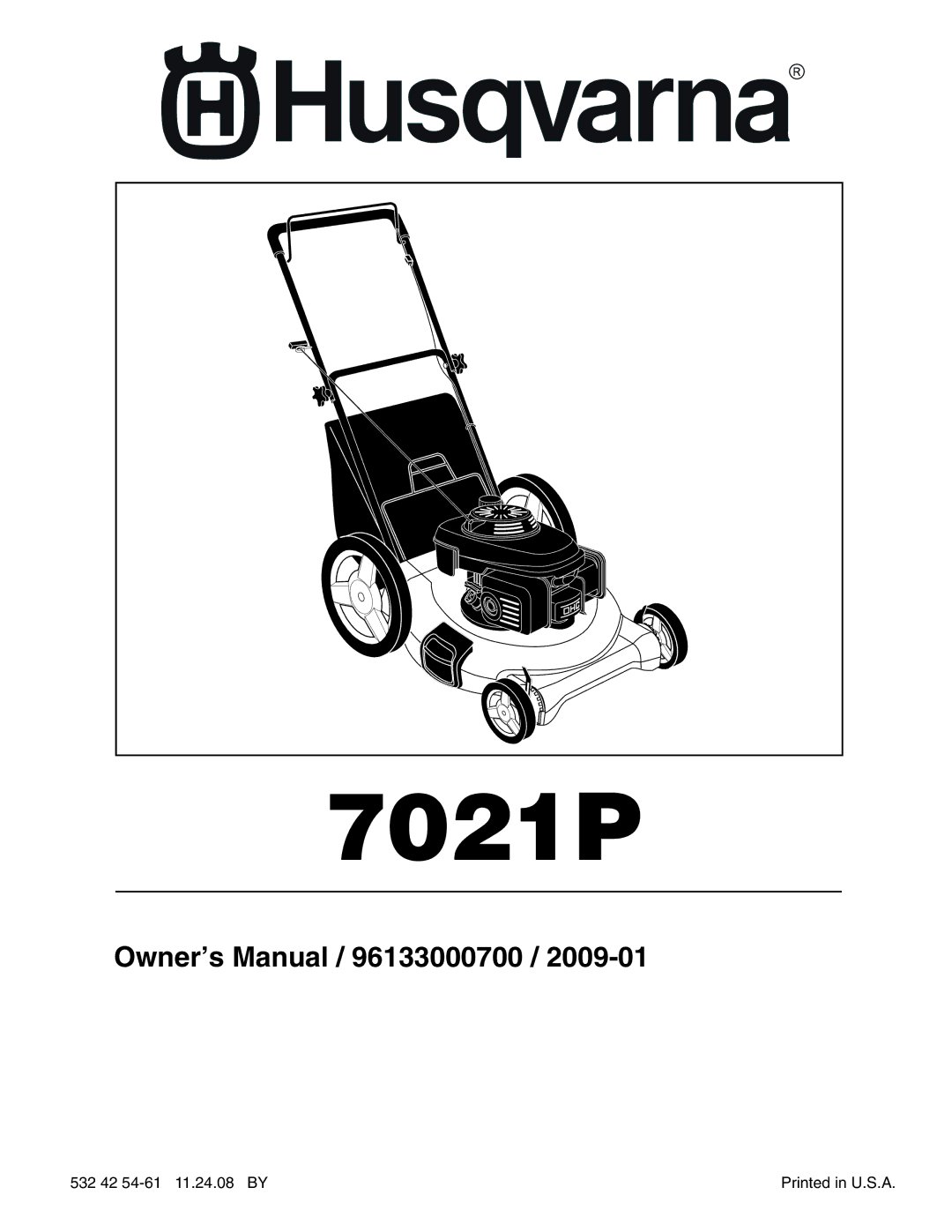 Husqvarna 7021P owner manual 