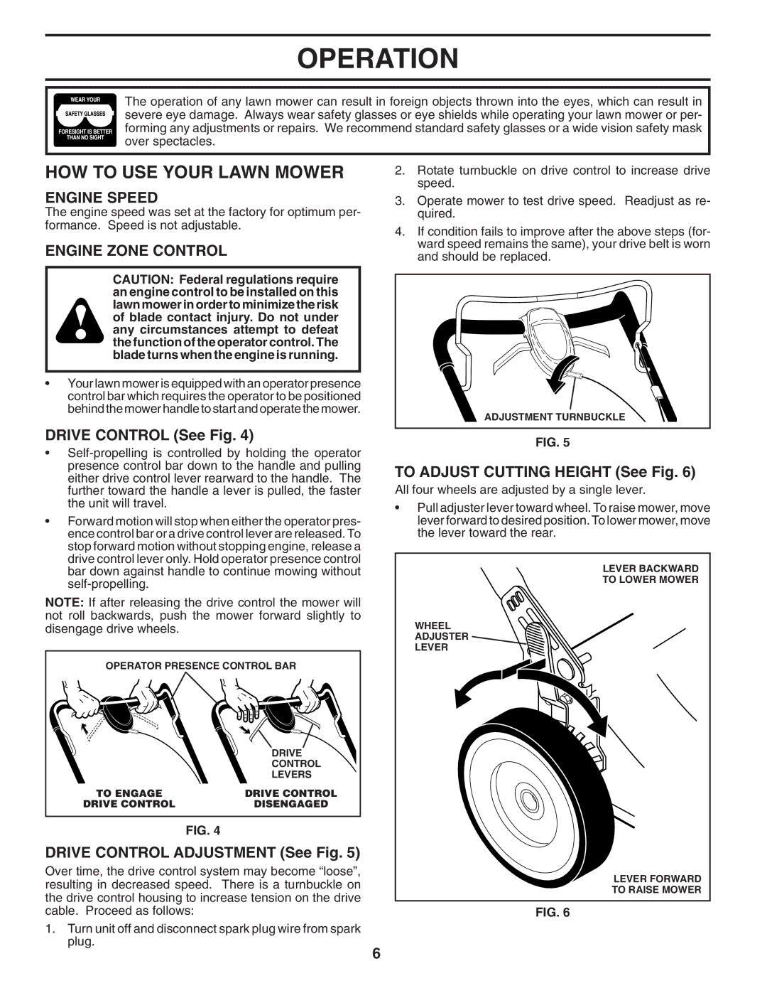 Husqvarna 7021R manual HOW to USE Your Lawn Mower, Engine Speed, Engine Zone Control 