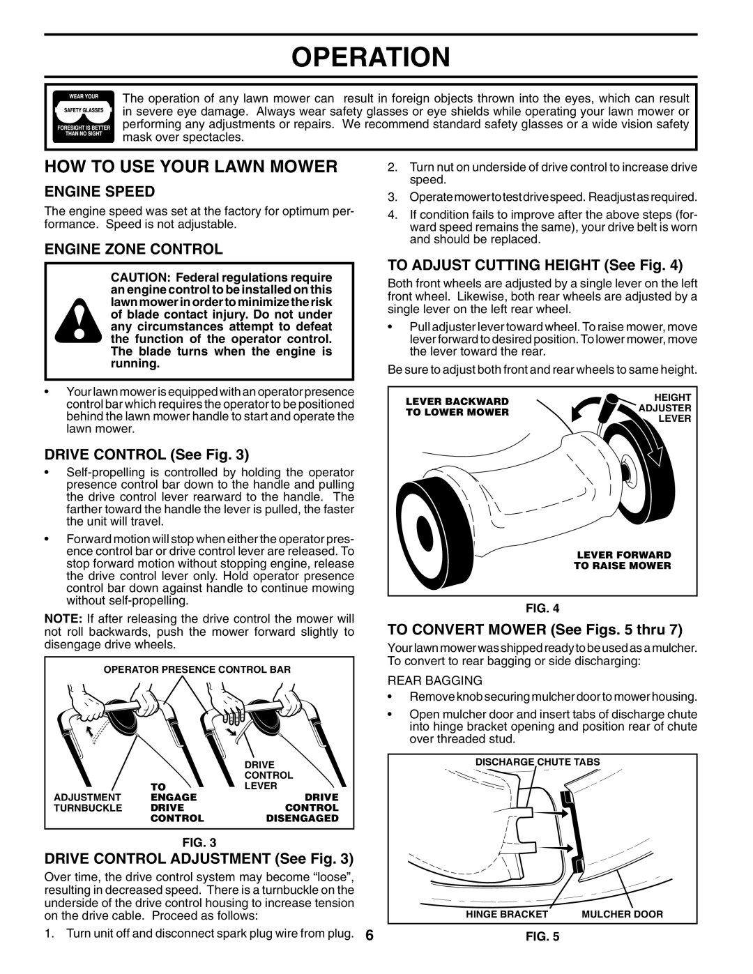 Husqvarna 70R21HV owner manual HOW to USE Your Lawn Mower, Engine Speed, Engine Zone Control 