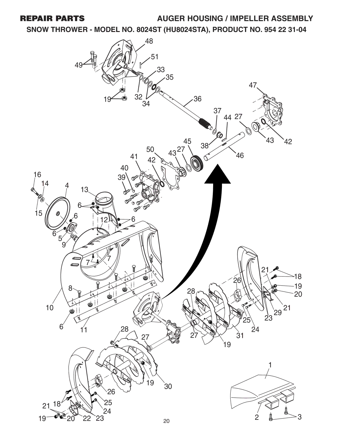 Husqvarna 8024ST owner manual Repairparts 