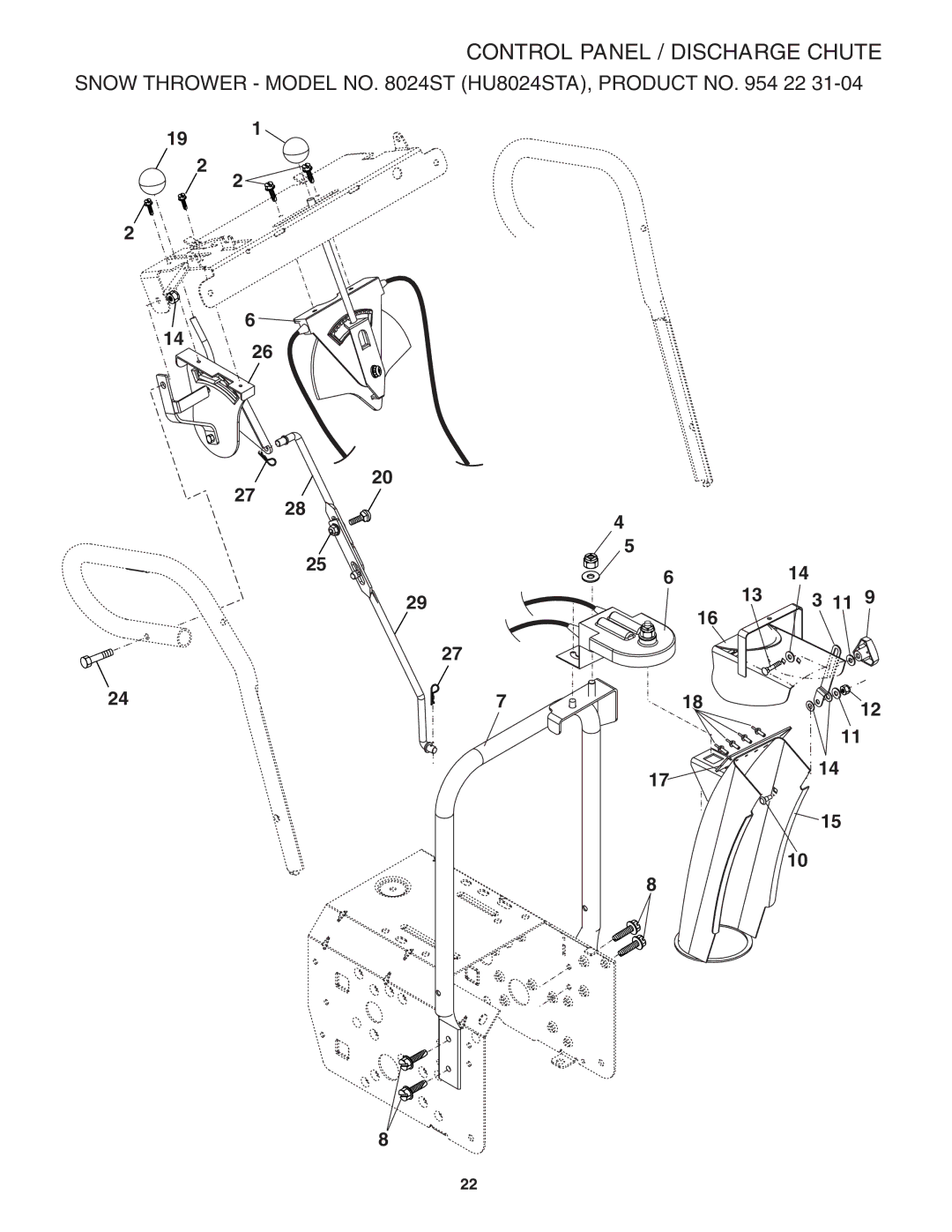 Husqvarna 8024ST owner manual Repairparts 