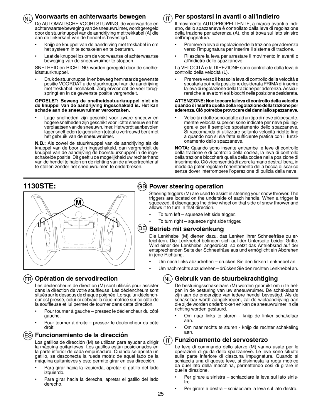 Husqvarna 8024STE instruction manual 1130STE 