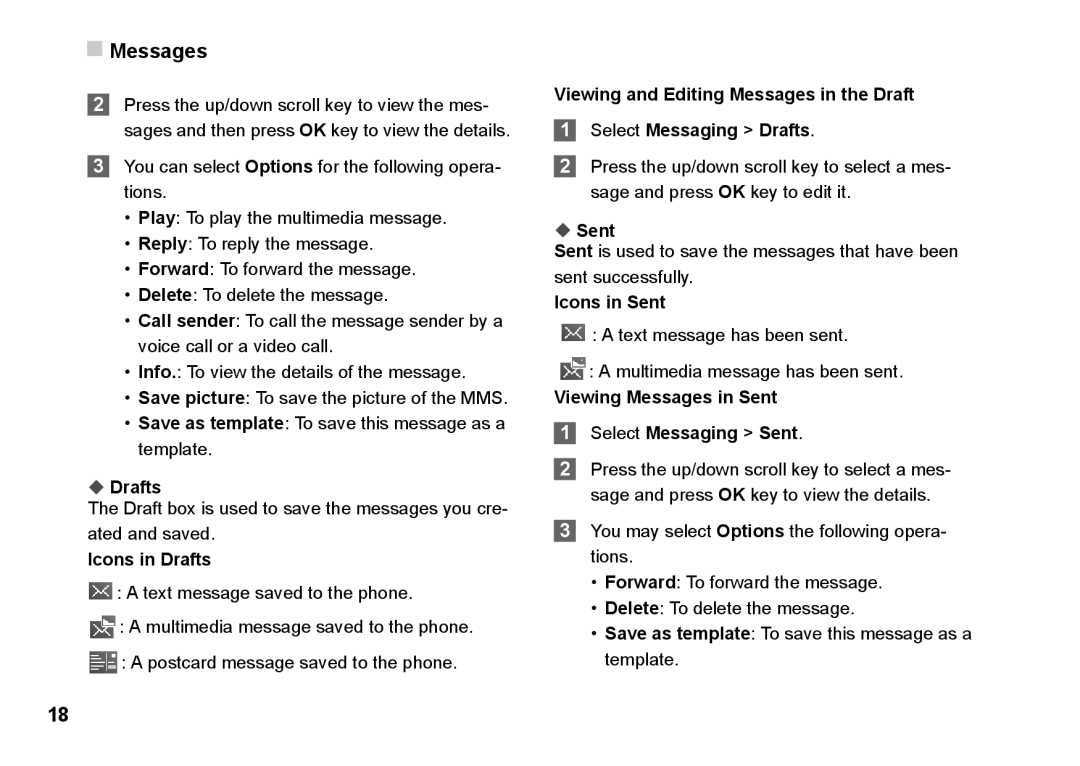 Husqvarna 830 manual Messages 