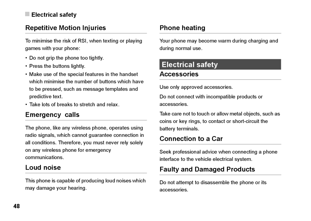 Husqvarna 830 manual Electrical safety 