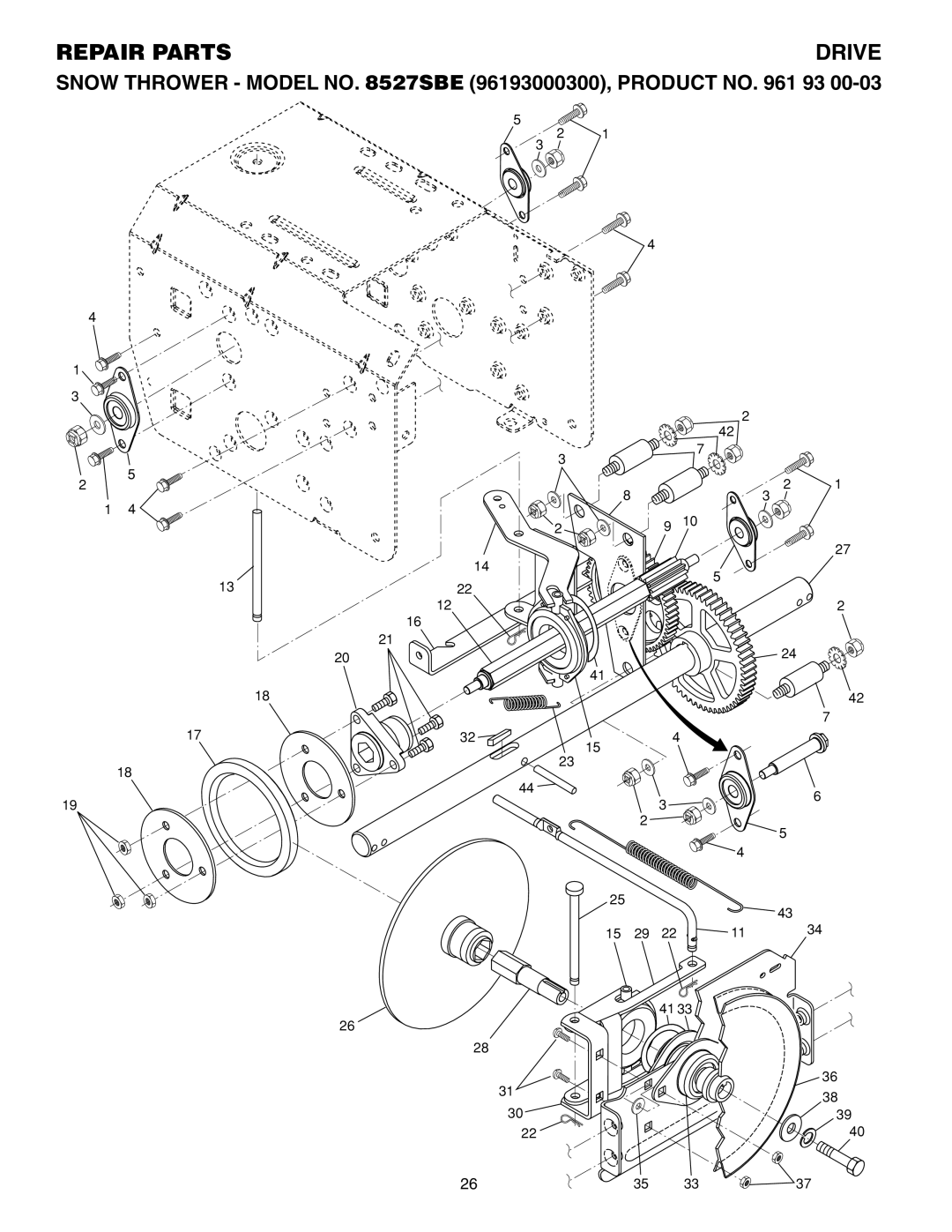 Husqvarna 8527SBE owner manual Drive 