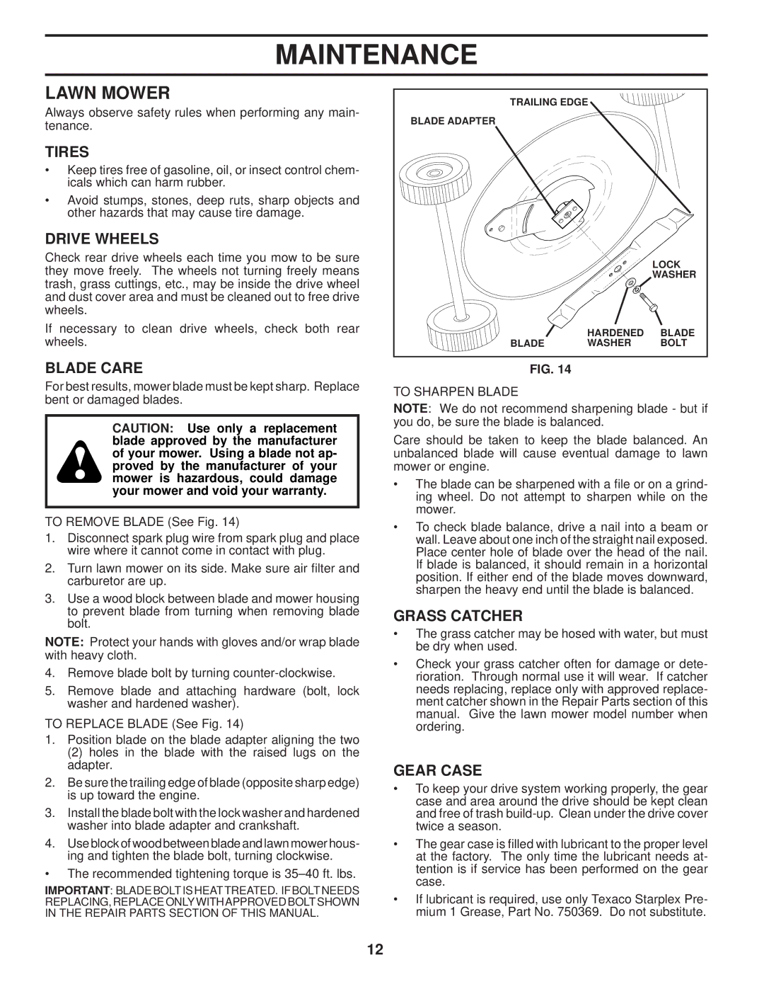 Husqvarna 87521HVE owner manual Lawn Mower 