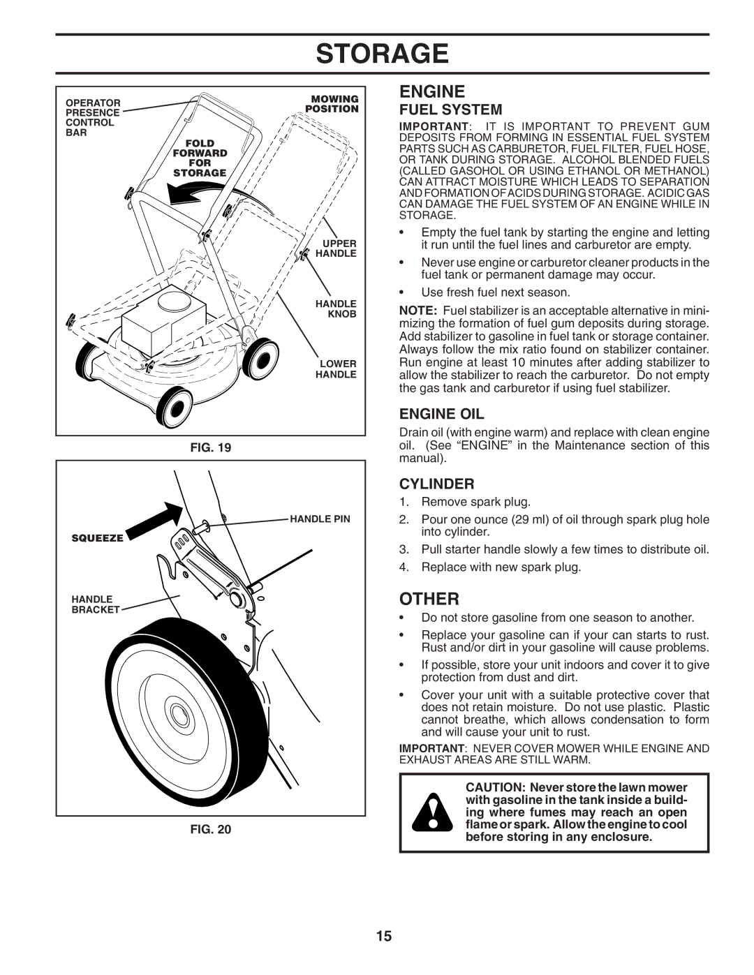 Husqvarna 87521RSX owner manual Other, Fuel System, Engine OIL, Cylinder 