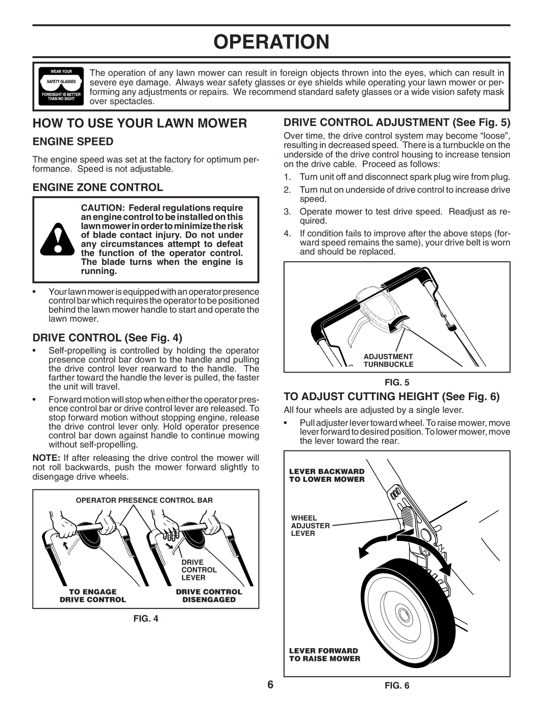 Husqvarna 87521RSX owner manual HOW to USE Your Lawn Mower, Engine Speed, Engine Zone Control 