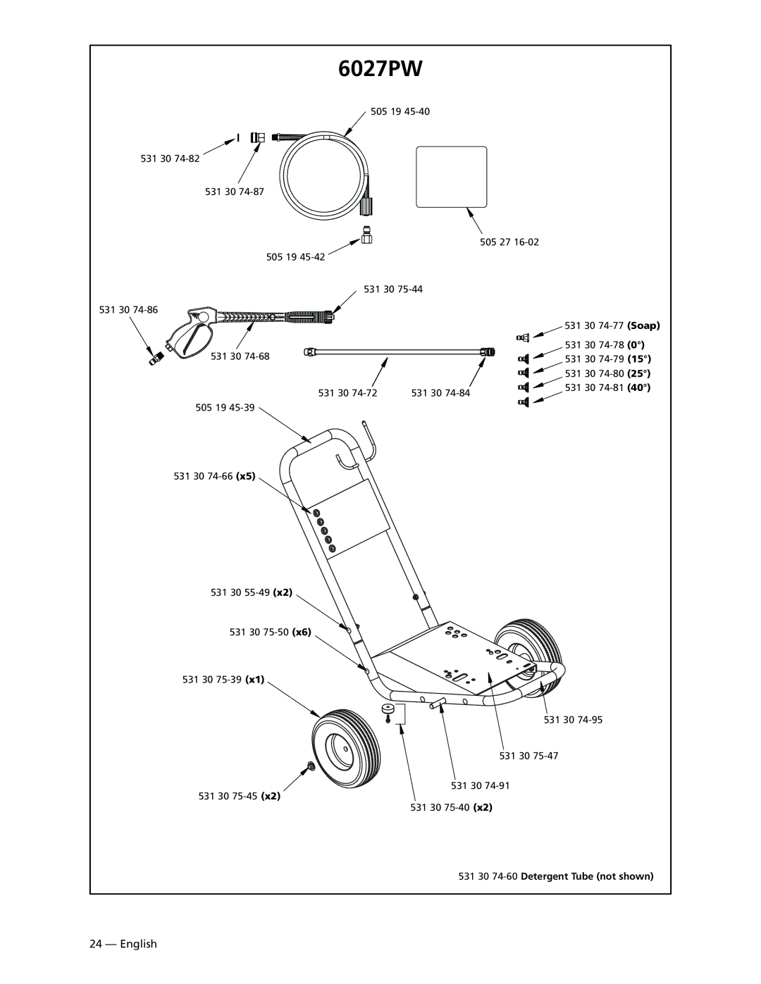 Husqvarna 1340PW, 9032PW manual 6027PW 