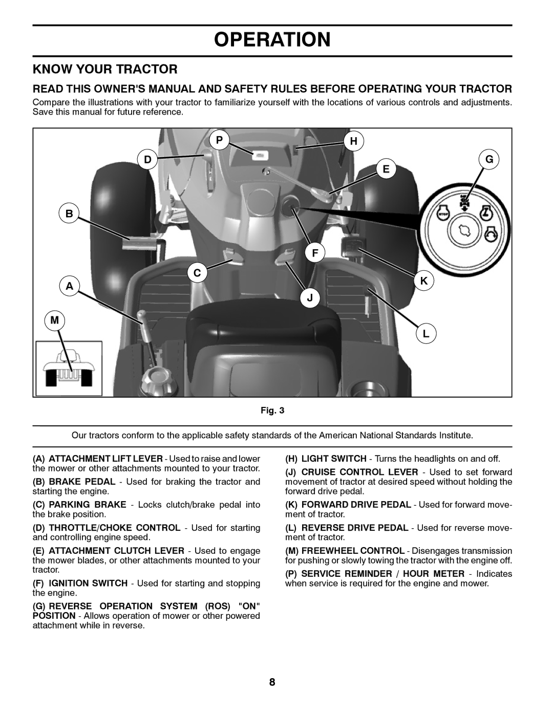 Husqvarna 917.24046 owner manual Know Your Tractor 