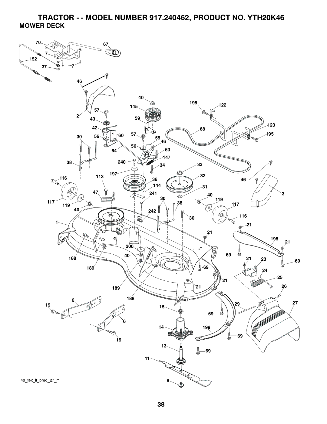 Husqvarna 917.240462 warranty Mower Deck 