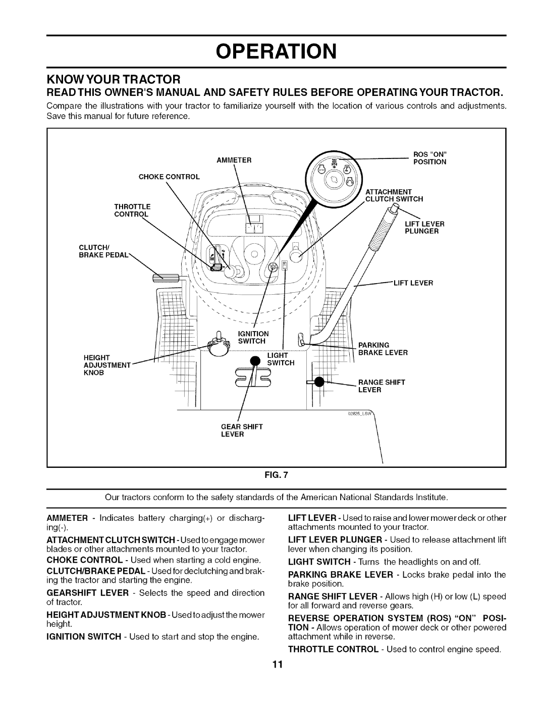 Husqvarna 917.27909 owner manual Know Your Tractor 