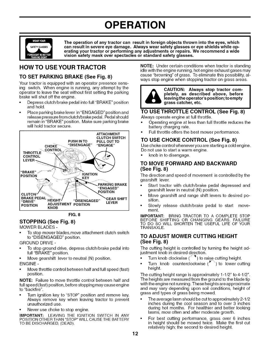 Husqvarna 917.27909 owner manual HOW to USE Your Tractor 