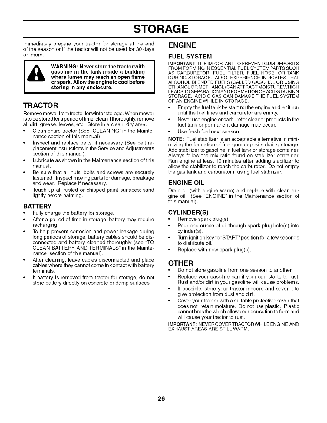 Husqvarna 917.27909 owner manual Fuel System, Engine OIL, Cylinders 