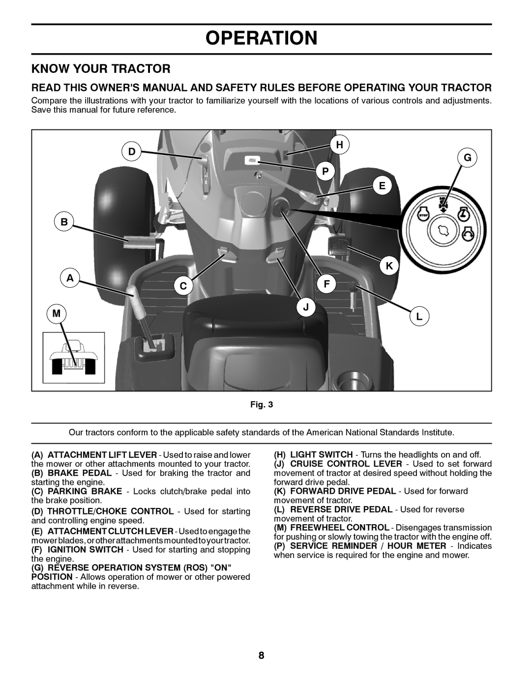 Husqvarna 917.289541 owner manual Know Your Tractor, Acf Mjl 