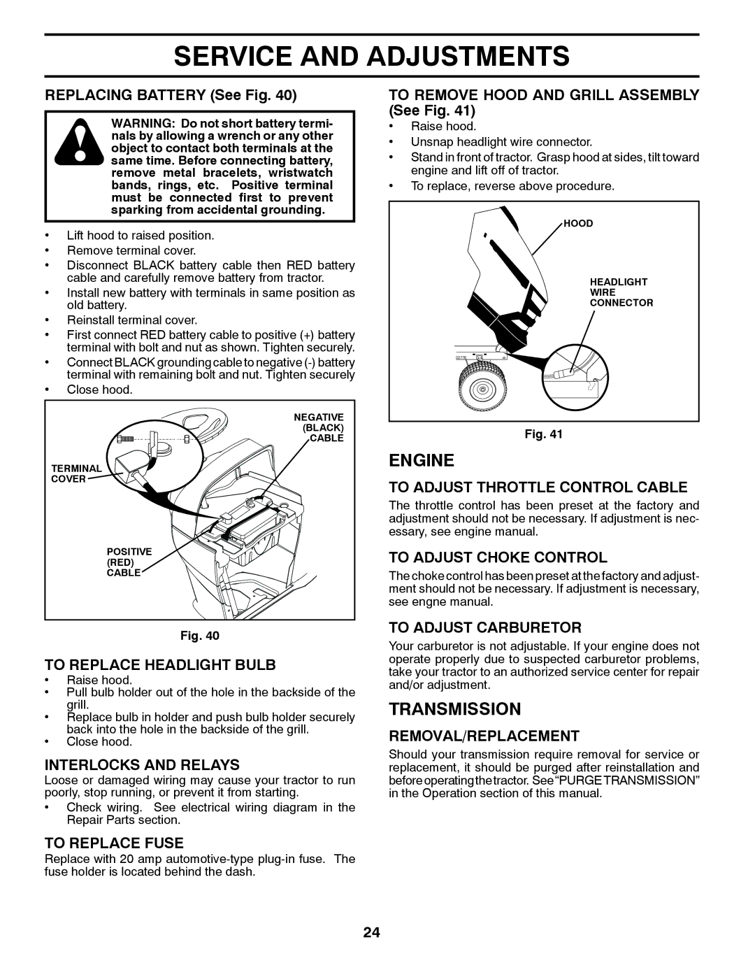 Husqvarna 917.289570, 532 43 38-61 owner manual Transmission 