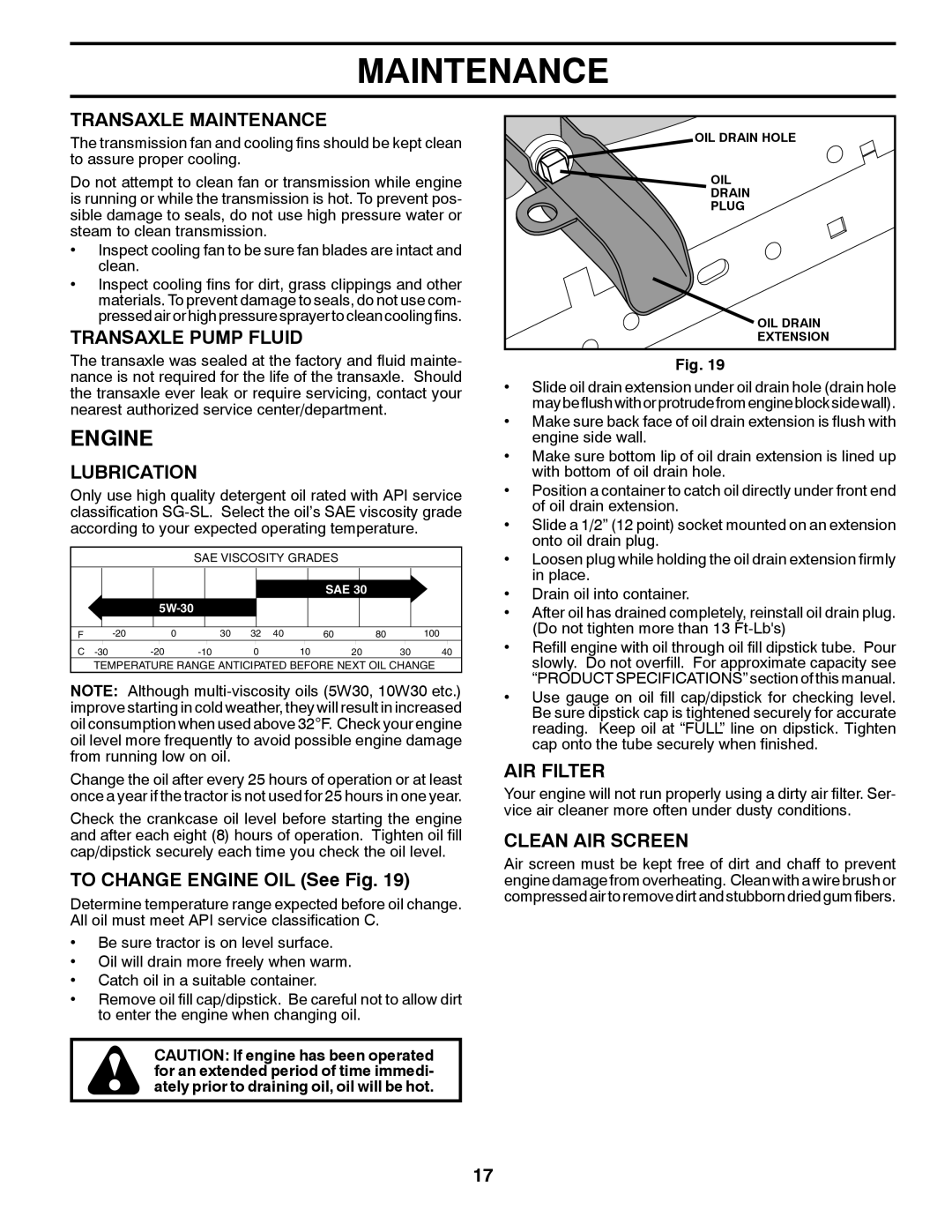 Husqvarna 917.2896 owner manual Engine 