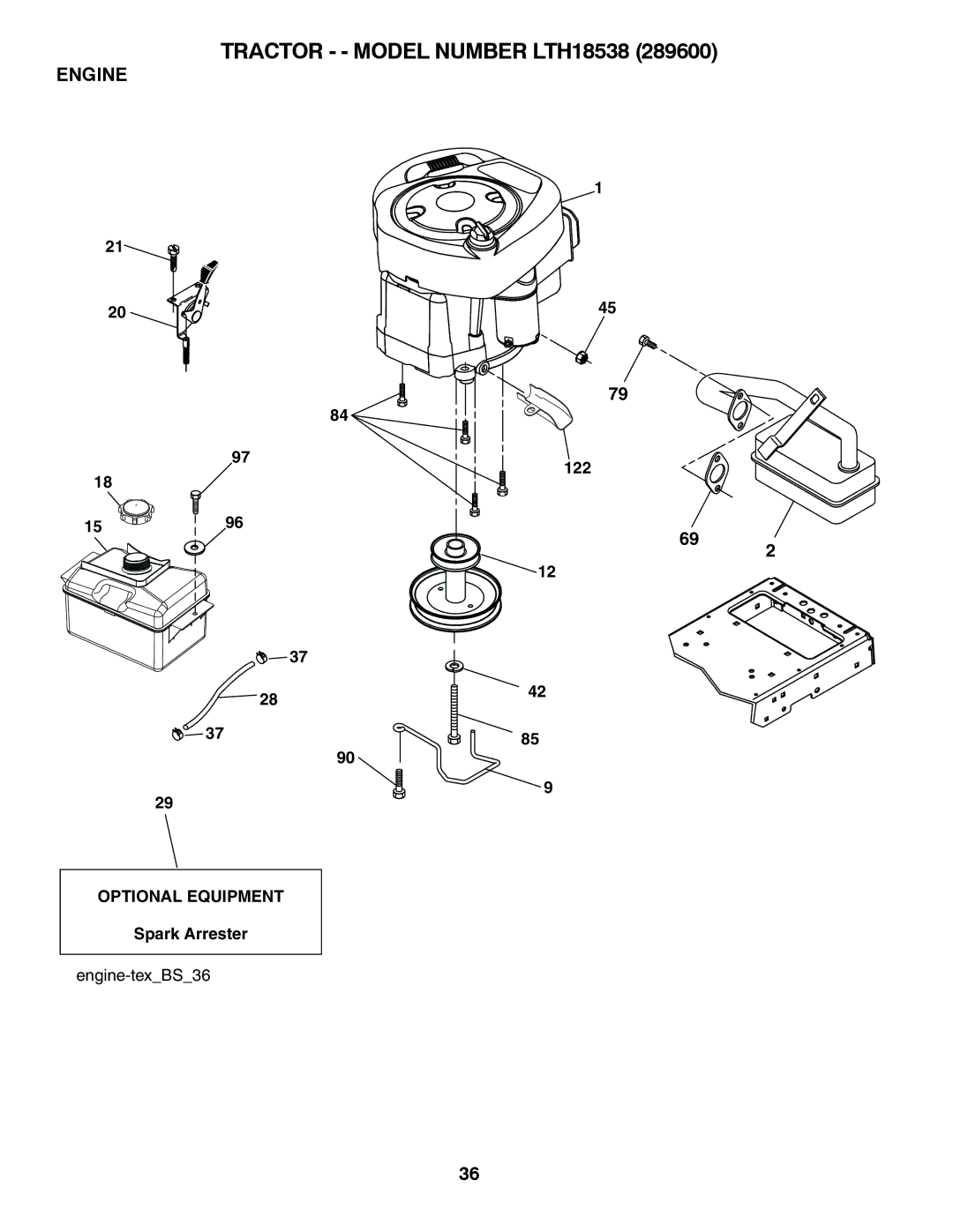 Husqvarna 917.2896 owner manual Engine 