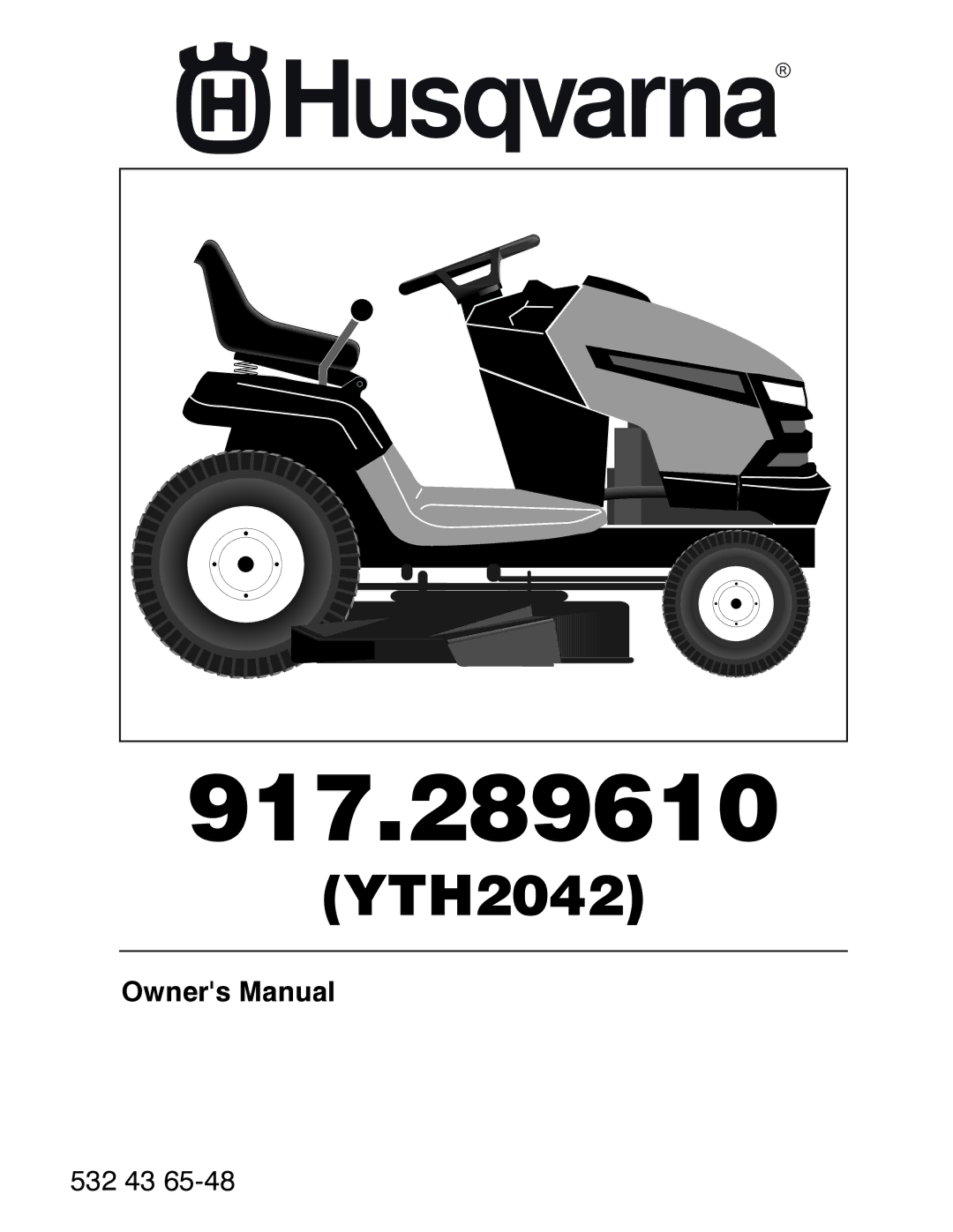 Husqvarna owner manual 917.289610 